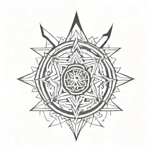 A symbol of mysterious wisdom with a symbol that suits a complex and complex personality  tattoo design idea