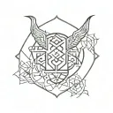 A symbol of mysterious wisdom with a symbol that suits a complex and complex personality  tattoo design idea