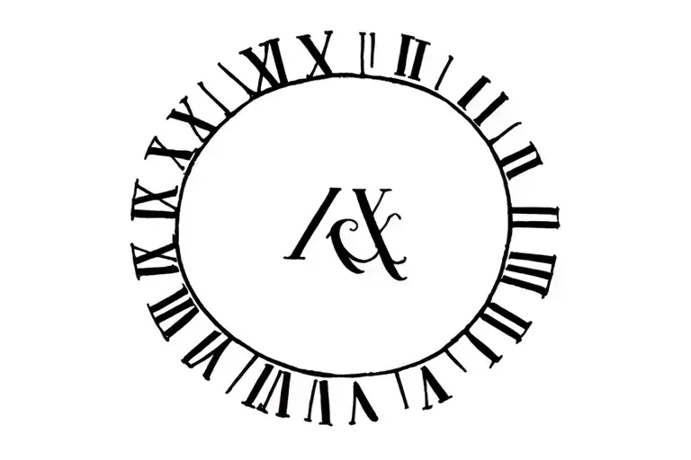 always and forever roman numerals tattoo design idea