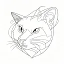 cat nose print heart tattoo design idea