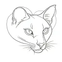 cat nose print heart tattoo design idea