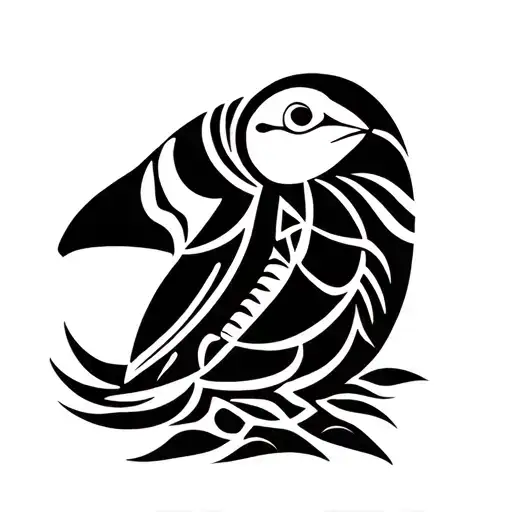 puffin Polynesia tattoo design idea