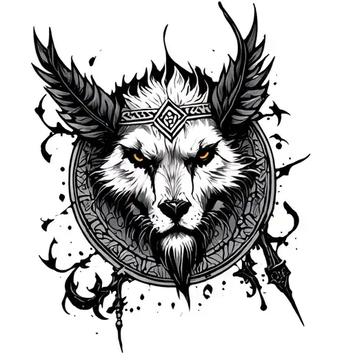 For the forearm, as a reference, use the Tatao from the game Far Cry 3, but the topic of tattoos Scandinavian paganism tattoo design idea