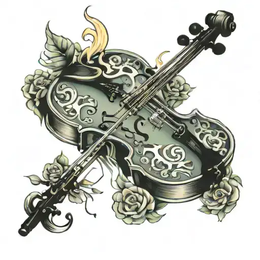 fiddle while Rome burns tattoo design idea