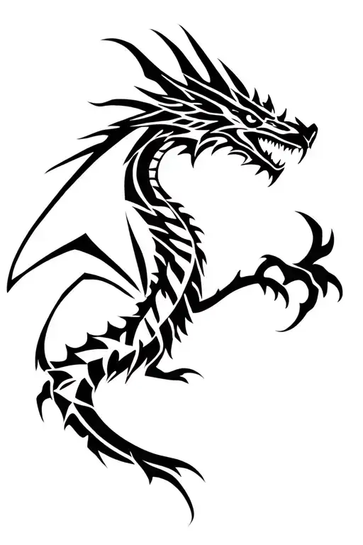 Skyrim dragon tattoo design idea