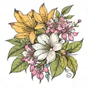 Australian native flower tattoo design idea