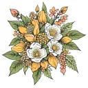 Australian native flower tattoo design idea