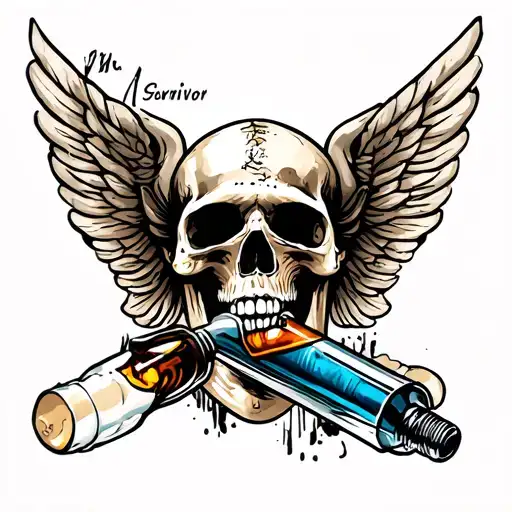 drug abuse survivor tattoo design idea