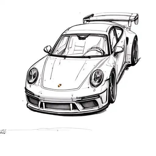 Porsche 911 tattoo design idea
