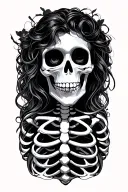 sassy skeleton tattoo design idea