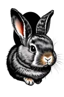 bunny tattoo design idea