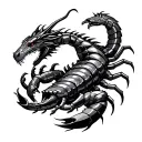 Scorpion And Dragon tattoo design idea