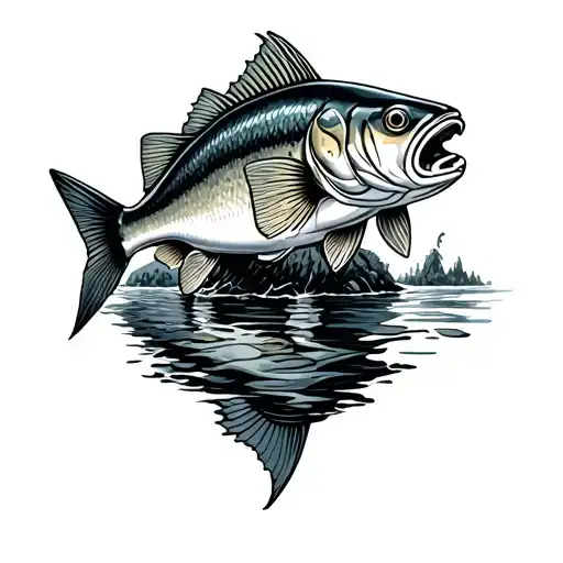 Fishing tattoo design idea
