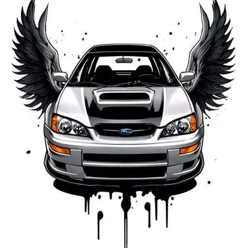 2006 Subaru Impreza Hawkeye tattoo design idea