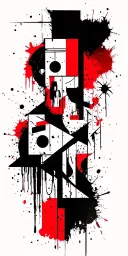 comics, abstract, cubism house Picasso painting tattoo design idea