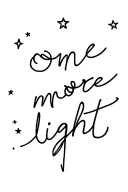 "one more light" stars shining tattoo design idea