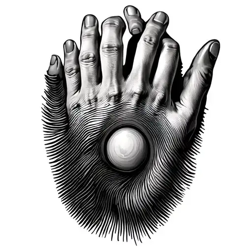 human thumb print tattoo design idea