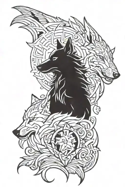 witcher wolf school design tattoo design idea