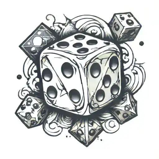 dice tattoo tattoo design idea