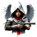 Angel assasins creed tattoo design idea