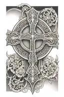 Saint Benedict cross tattoo design idea