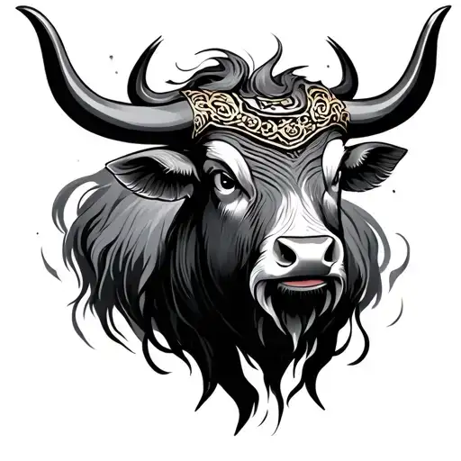 Chinese Ox tattoo design idea