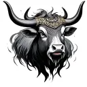 Chinese Ox tattoo design idea