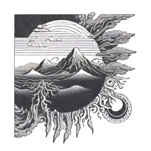 Tame Impala The Slow Rush album cover art tattoo design idea