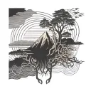 Tame Impala The Slow Rush album cover art tattoo design idea