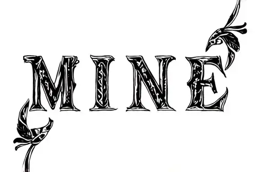 "Mine" tattoo design idea