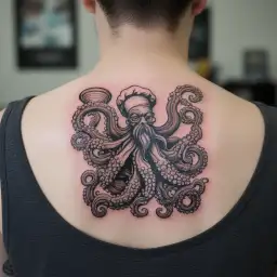 octopus and Chef tattoo design idea