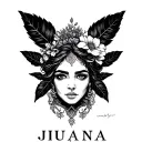 the word "Juana" tattoo design idea