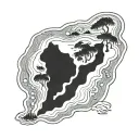 Island Top Down Topographical Map Tattoo tattoo design idea