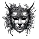 Venetian Mask tattoo design idea