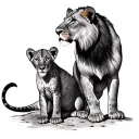 Lioness And Cub tattoo design idea