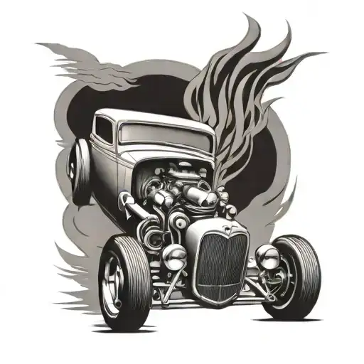 hot rod tattoo design idea