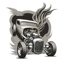 hot rod tattoo design idea