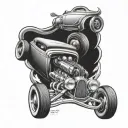 hot rod tattoo design idea