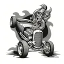 hot rod tattoo design idea