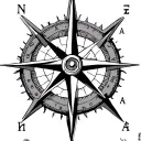 compass rose with L, K, A, A as the cardinal directions.   tattoo design idea