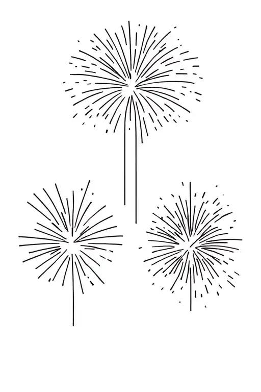 firework bursting tattoo design idea
