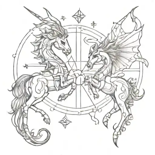 Sagittarius Scorpio and Cancer zodiac tattoo design idea