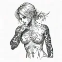 annie leonhart sexy nude tattoo design idea