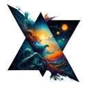 Aa Triangle tattoo design idea