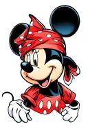 gangster bandana red Mickey mouse tattoo design idea