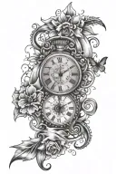 Time passes so fast, everything about the past remains in memories and this makes me lose sleep. Half Arm Covering  tattoo design idea