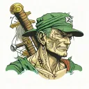 Zoro one piece tattoo design idea