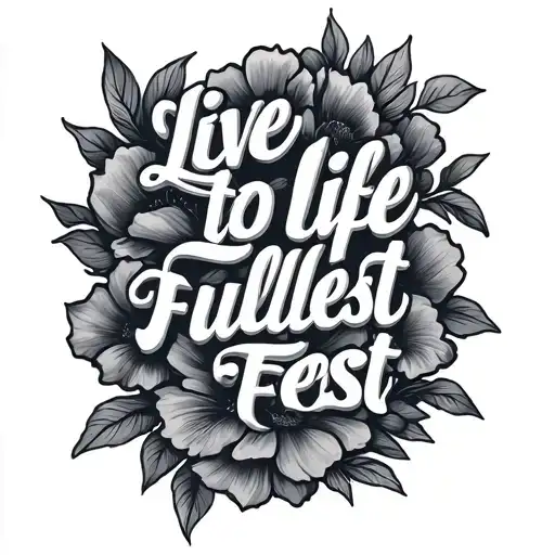 live life to the fullest tattoo design idea