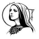 nun horny tattoo design idea