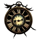 father time with a clock tattoo design idea
